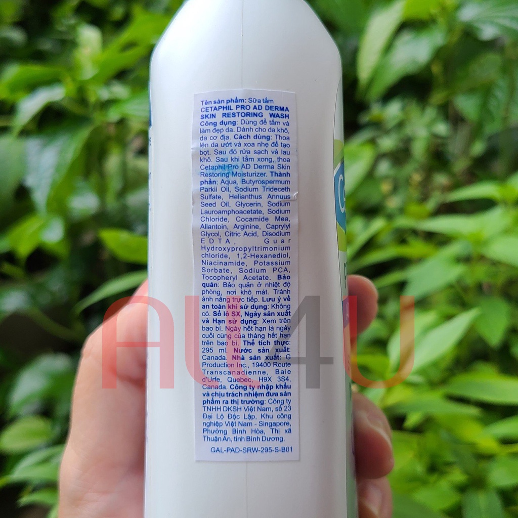 [TEM CÔNG TY] [HSD 2023] CETAPHIL Pro AD Derma Wash 295mL - Sữa Tắm Dành Cho Da Khô Và Cơ Địa.