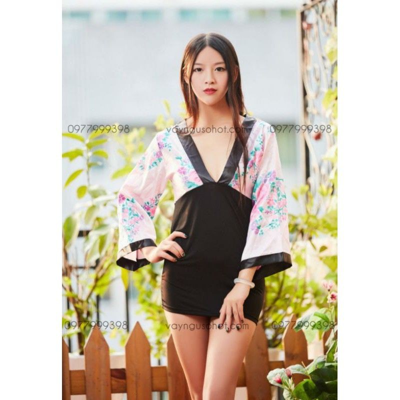 set áo choàng kimono sexy gợi cảm