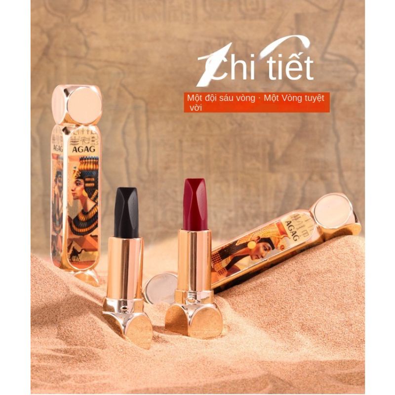 Son AGAG 6 Màu Thỏi Son Hình Ai Cập Sang Chảnh Giữ Màu Không Trôi
