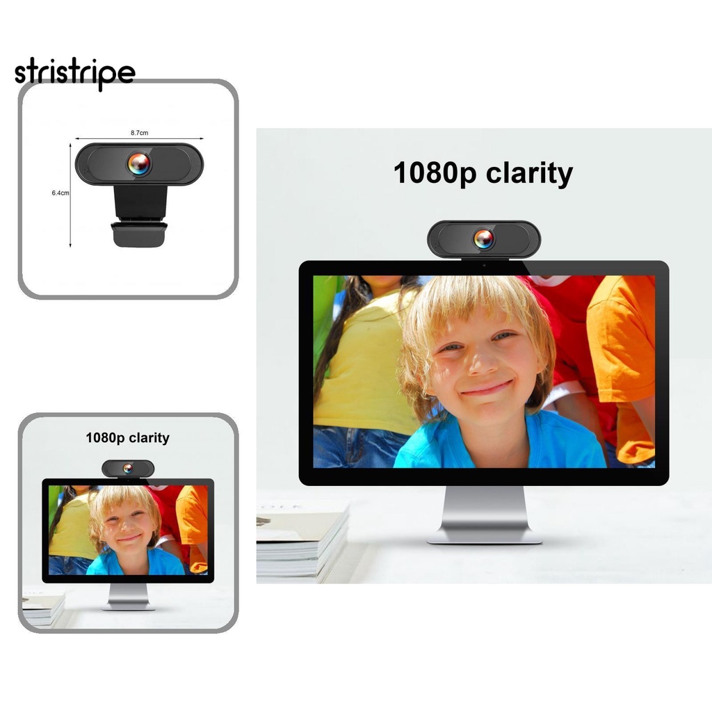 Webcam máy tính 720P/1080P/2K siêu nhẹ xoay được