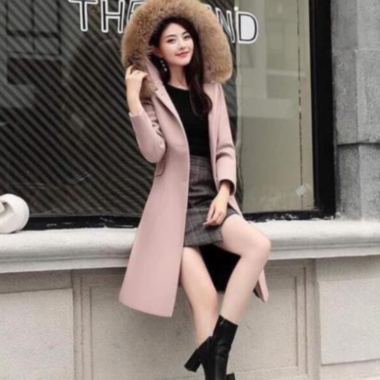 Áo Khoác Dạ Dài Phối Nón Cao Cấp Túi Chéo Phối Đai 3 Nút Dọc 2 Lớp Siêu Ấm - Áo Dạ Dáng Dài Quảng Châu Cao Cấp | BigBuy360 - bigbuy360.vn