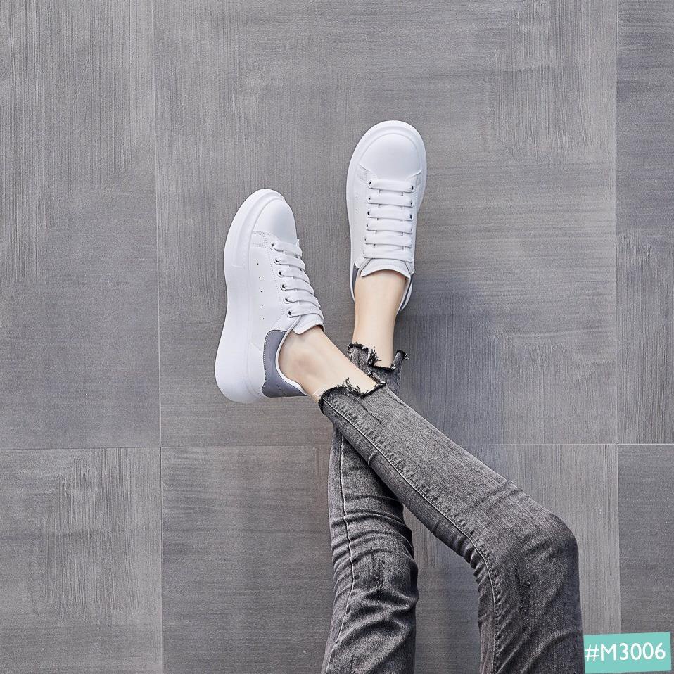 🍾 Giày Thể Thao Sneaker Cặp Đôi Nam Nữ Độn Đế MINSU M3006 Phong Cách Hàn Quốc Đế Độn Tăng Chiều Cao 5cm Đi Chơi, Học