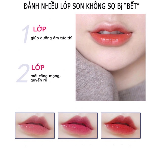 Son dưỡng môi thạch giảm thâm môi biến đổi màu sắc nội địa trung chống nứt nẻ HBL02