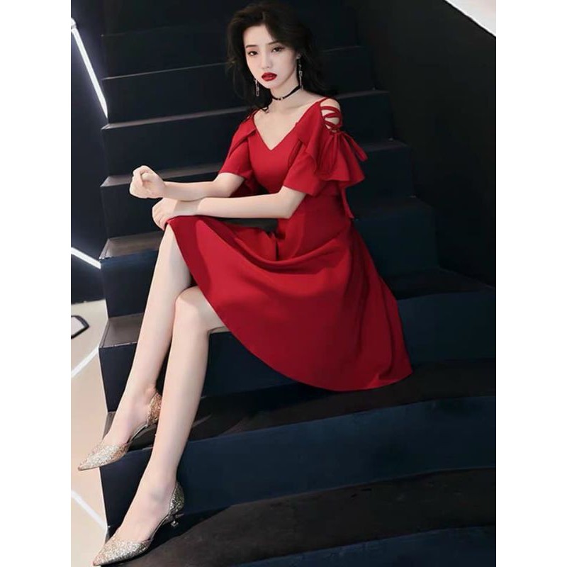 Đầm dự tiệc tay phối đan dây size 65_90 kì | BigBuy360 - bigbuy360.vn