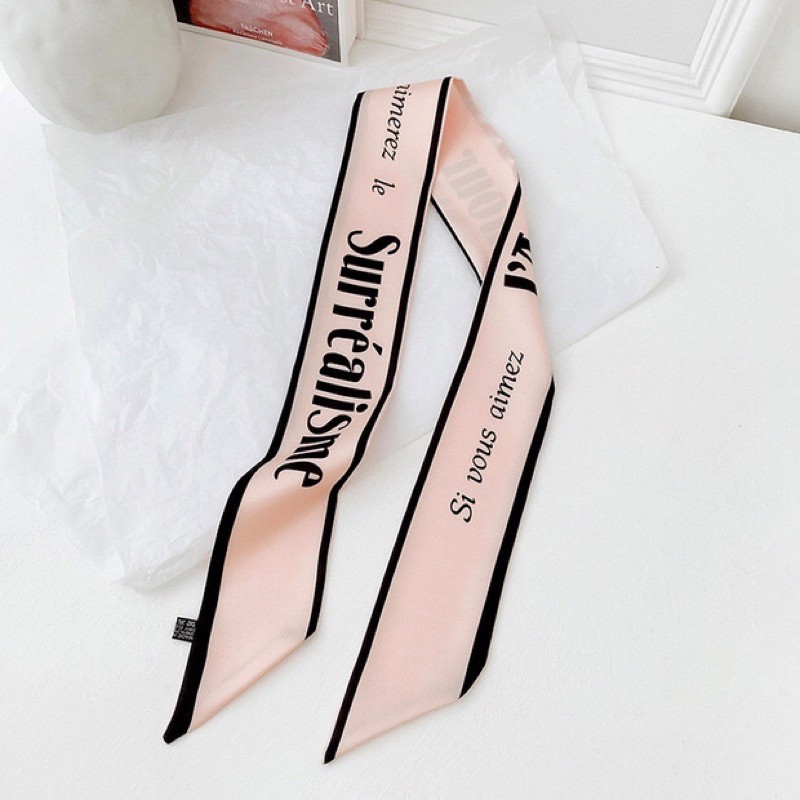 Khăn quấn túi xách dễ thương in chữ