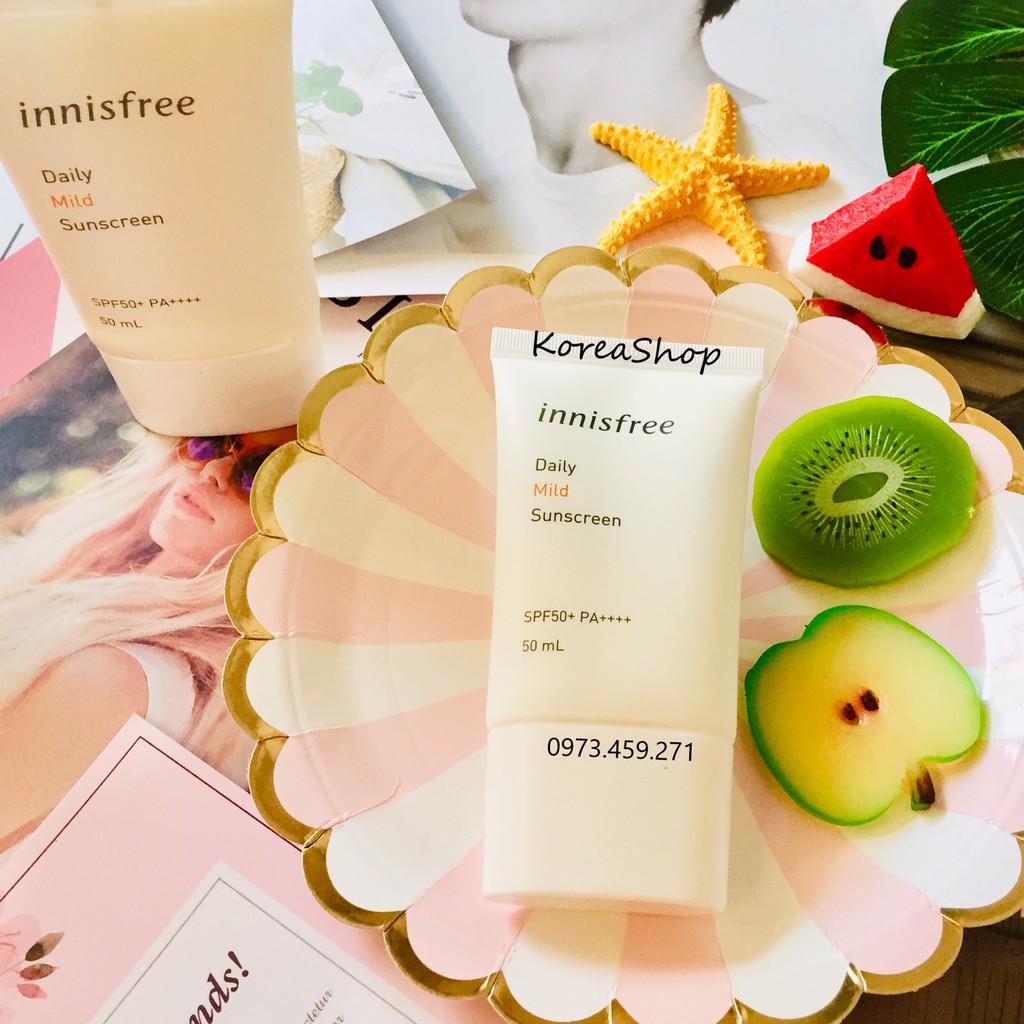 Kem chống nắng Innisfree daily mild mẫu mới 2019