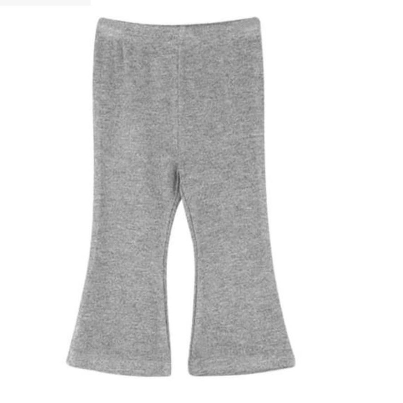 Quần legging dài bé gái Combo 2 quần tăm loe gấu co giãn mềm mại thấm hút tốt cho bé