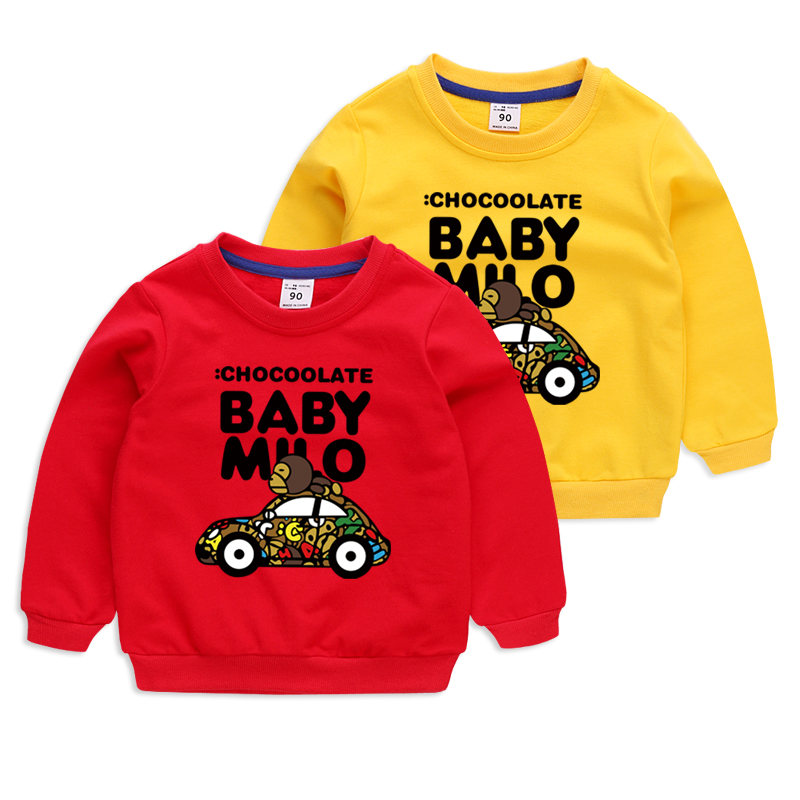 Áo Sweater Tay Dài In Hình Khỉ Dễ Thương 10 Màu Lựa Chọn Dành Cho Bé