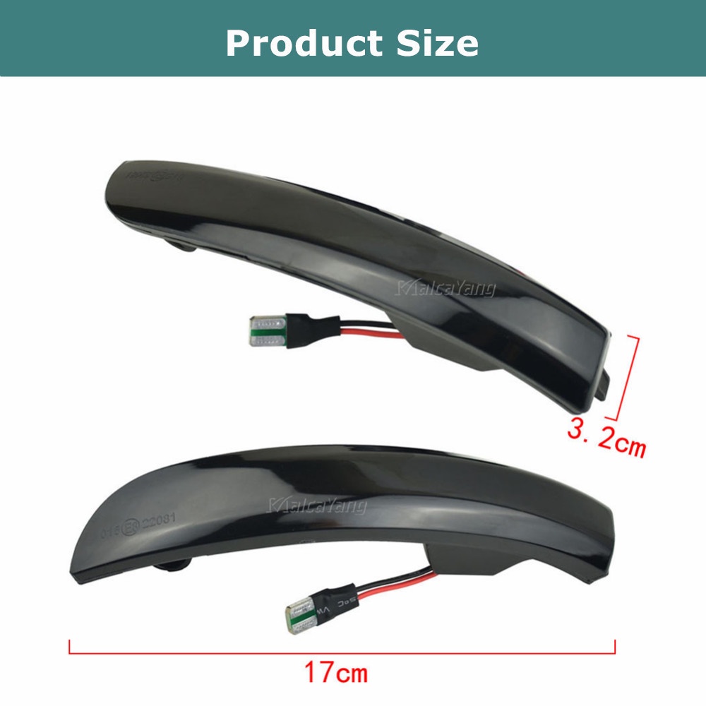 Set 2 Đèn LED Nhấp Nháy Báo Rẽ Gắn Gương Chiếu Hậu Cho Ford Kuga Ecosport 2013-2019