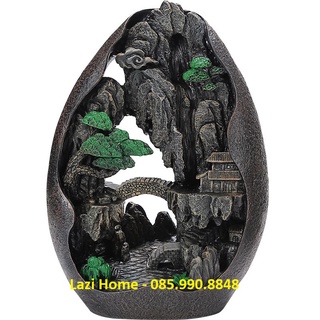 Trầm hương khói ngược Hòn Non Bộ, Thác khói trầm hương cao cấp, tiểu cảnh - Nhà cửa thơm tho
