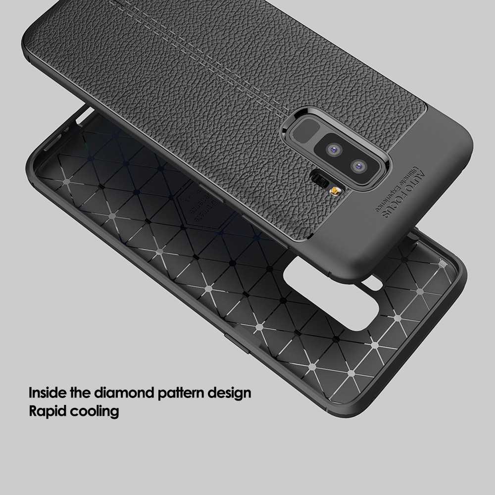 Ốp điện thoại da mềm siêu mỏng chống sốc vân quả vải dành cho Samsung Galaxy S8 S9 Plus S7 Edge
