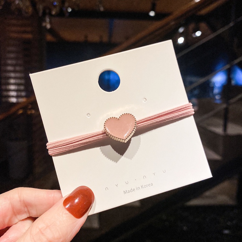 Dây cột tóc cao su hình trái tim / bông hoa