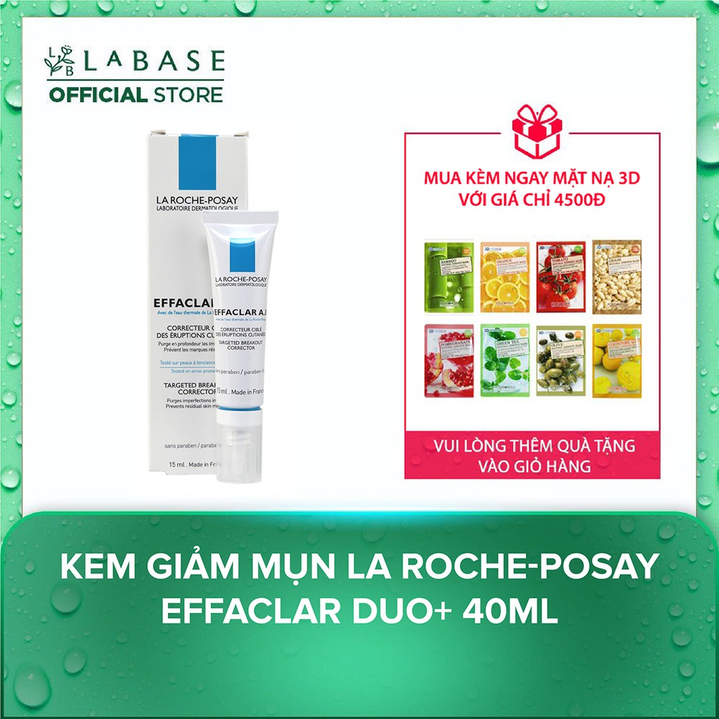 Kem giảm mụn và giảm thâm Laroche Posay Effaclar Duo+