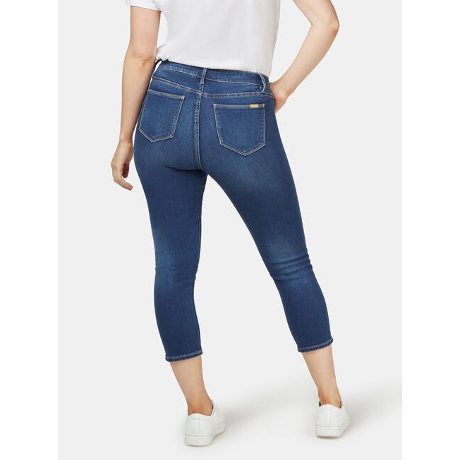 [60-70kg] Quần jean nữ 9 tấc mẫu trơn hàng co giãn mạnh lai suông