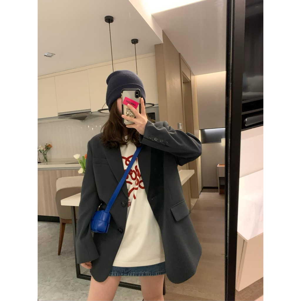 Áo Thun Ngắn Tay Cổ Tròn In Họa Tiết Đơn Giản Thời Trang Hàn Quốc Cho Nữ