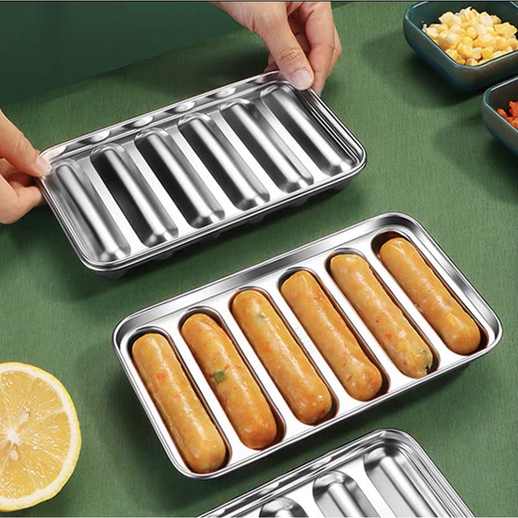 Khuôn làm xúc xích tại nhà an toàn cho bé ăn dặm bằng inox