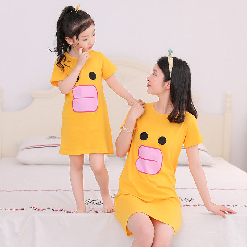 đồ ngủ Cotton Ngắn Tay Cho Mẹ Và Bé