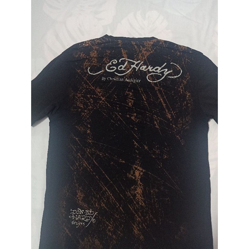 Áo thun Ed hardy real authentic chính hãng áo phông nam nữ đầu lâu sọ skull lửa