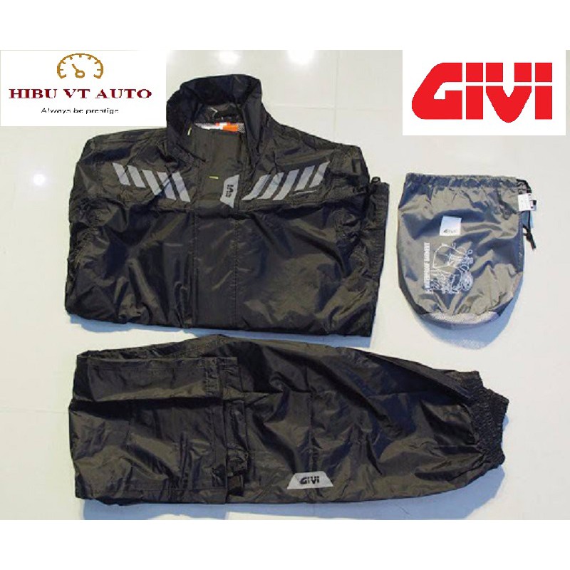 ÁO MƯA BỘ GIVI RRS04.AX-N/M 2 lớp chống thấm, tiện dụng