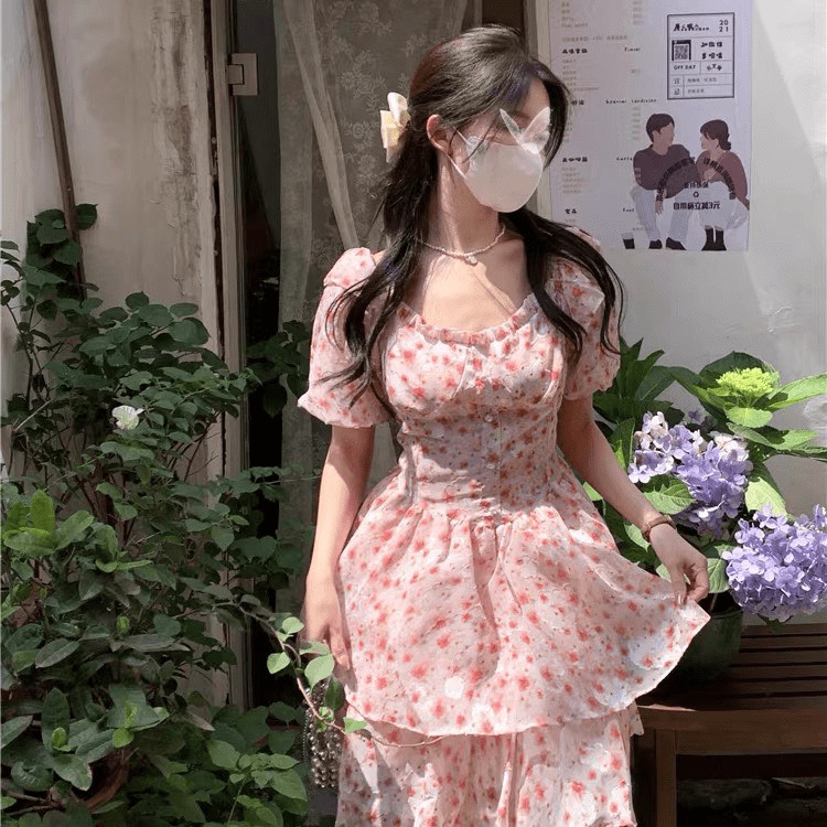 Hàng Quảng Châu Siêu HOT Đây-- Đầm Voan Kiếng Tơ Kiểu Dáng Tiểu Thư Siêu Dễ Thương UP