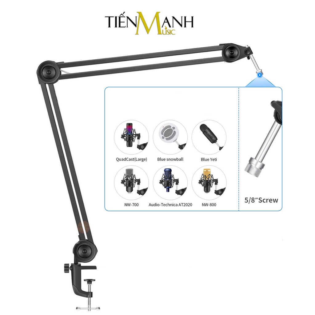 Chân Micro Kẹp Bàn NB46 (Chuyên Nghiệp) Arm - Giá đỡ đế Mic Stand NB-46 Microphone Thu Âm LiveStream