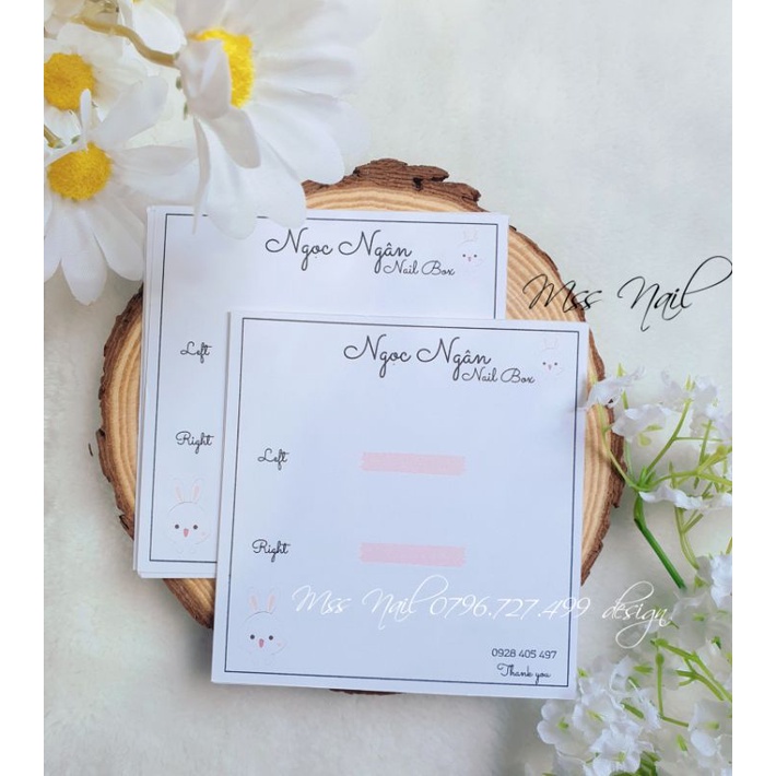 Thẻ nail, thẻ nail box , bìa nail box thiết kế theo yêu cầu