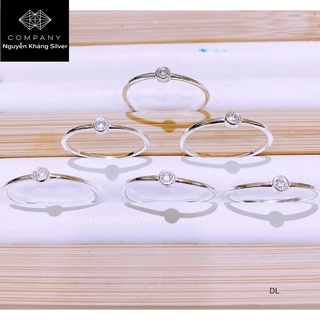 NHẪN NỮ BẠC TA GẮN MỘT VIÊN ĐÁ NHỎ XINH