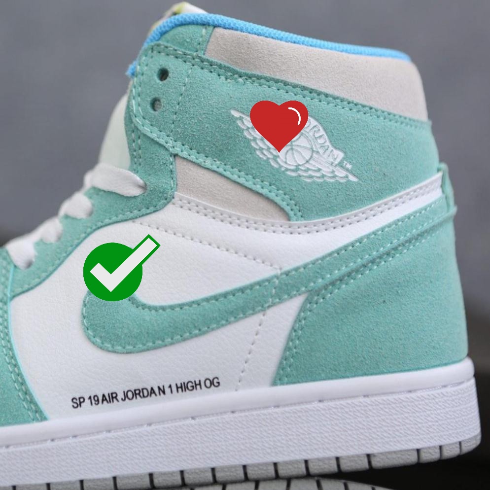 Giày Sneaker Jordan 1 Retro  High Turbo Green Cao cổ  High Xanh Ngọc Full Box Freeship