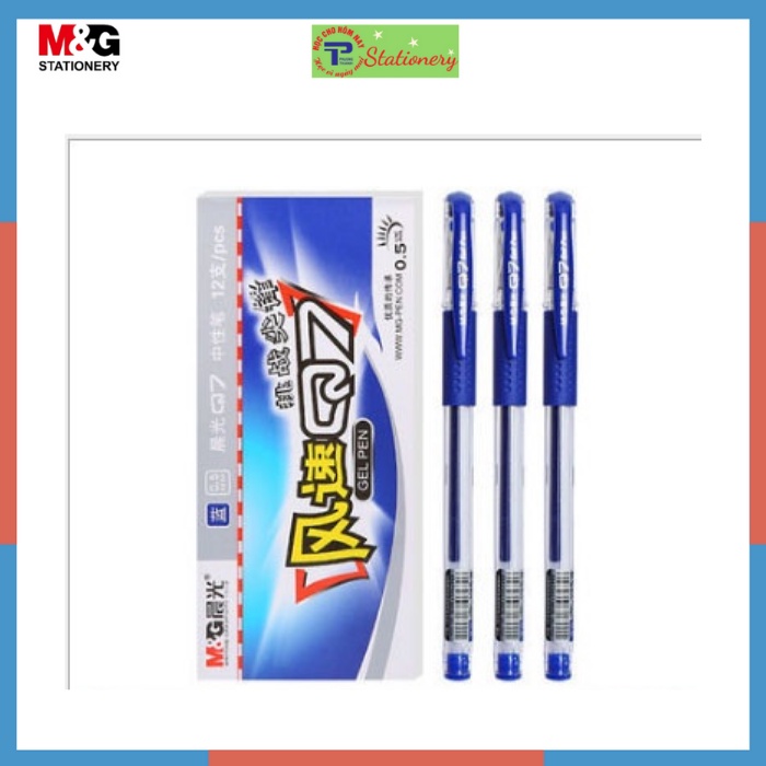 Bút Bi Nước Bút Gel Q7 MG 30173 Ngòi 0.5mm, ruột bút Cao Cấp -Mực Đều-Nét Chữ Đẹp