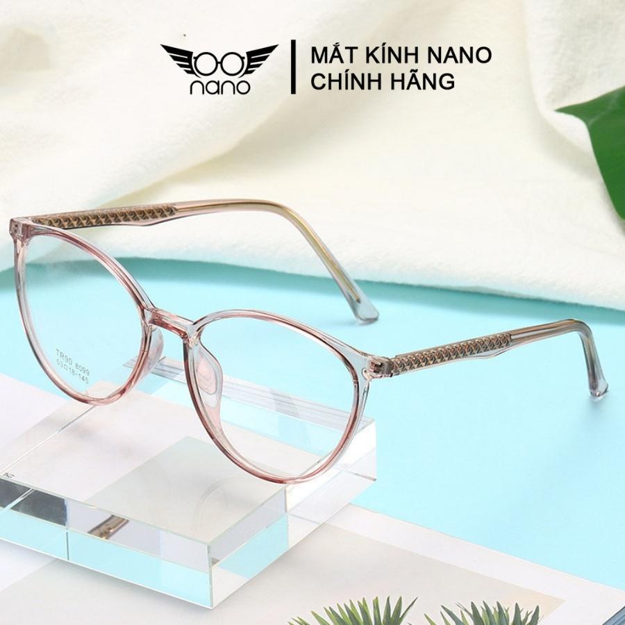 Gọng kính cận nữ, gọng kính mắt mèo NANO 8099 chống trầy xước chống tia UV phong cách Hàn Quốc