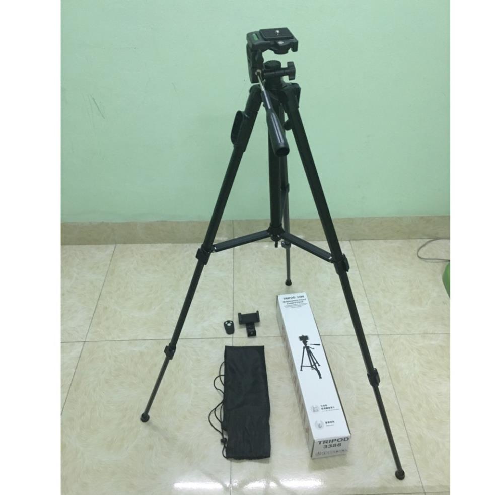 [Mã ELMS5 giảm 7% đơn 300K] ( Miễn Phí Vận Chuyển ) Tripod 3388 có Remote Chụp ảnh ( mẫu mới 2018 cao 140 cm)