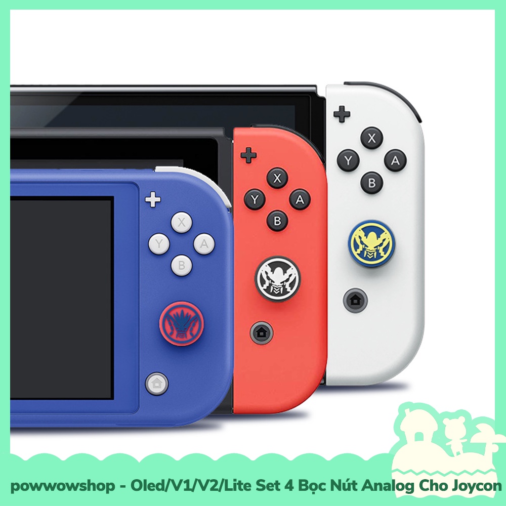 [Sẵn VN - Hỏa Tốc] Oled/V1/V2/Lite Set 4 Bọc Nút Analog Joycon Cho Máy Game Cầm Tay Nintendo Switch Scarlet &amp; Violet