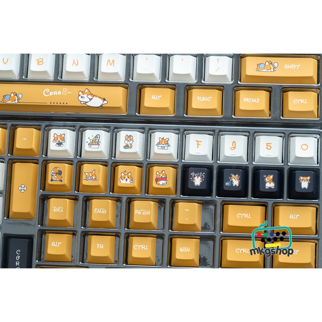 Nút bàn phím keycap Corgi cherry dye-sub Filco, Leopold, Keychron, Nj68