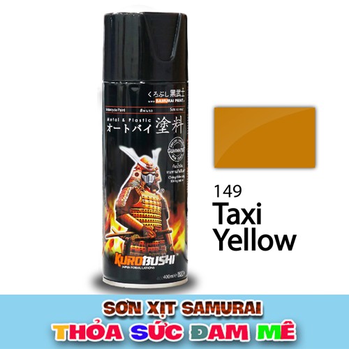 Chai sơn xịt Samurai 149 màu Vàng taxi .