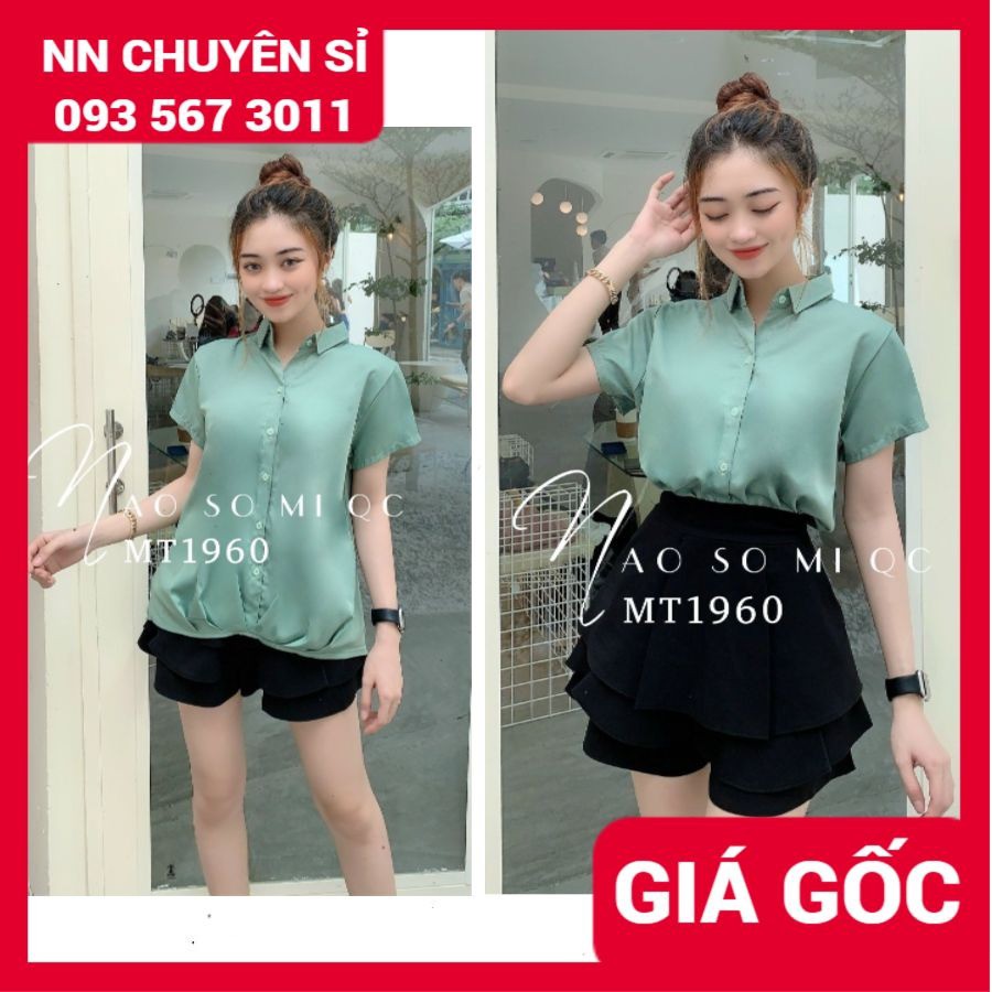 HÀNG ĐẸP⚡ ÁO SƠ MI LAI THUN MT1960 ⚡ ÁO SƠ MI TAY NGẮN ⚡ẢNH THẬT⚡ ÁO CÔNG SỞ