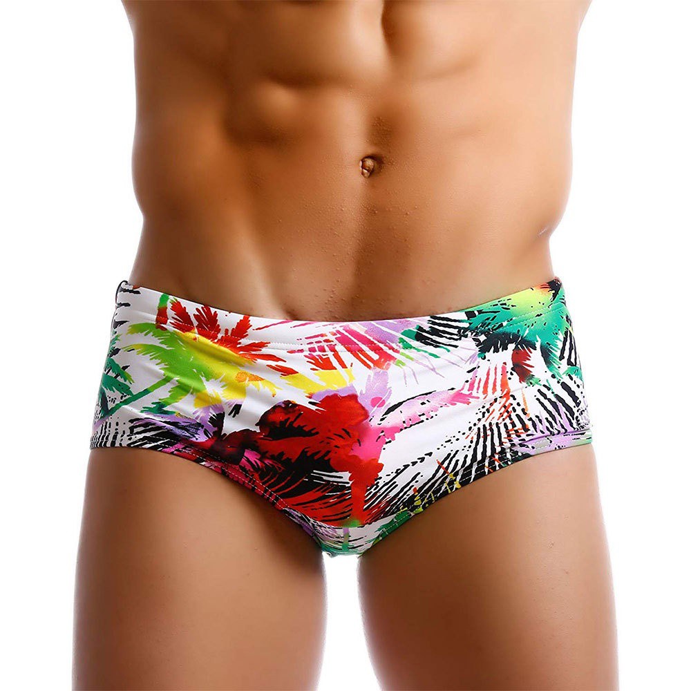 U001 Quần Lót Boxer Ngắn Vừa Vặn In Màu Mực Cây Dừa Nhiệt Đới Thời Trang Cho Nam