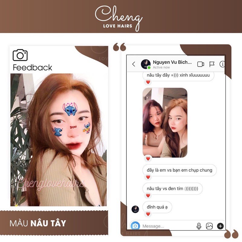 (KHÔNG TẨY) Thuốc nhuộm tóc NÂU TÂY Chenglovehairs, Chengloveshair, Chengloveshairs, Chenglovehair | BigBuy360 - bigbuy360.vn