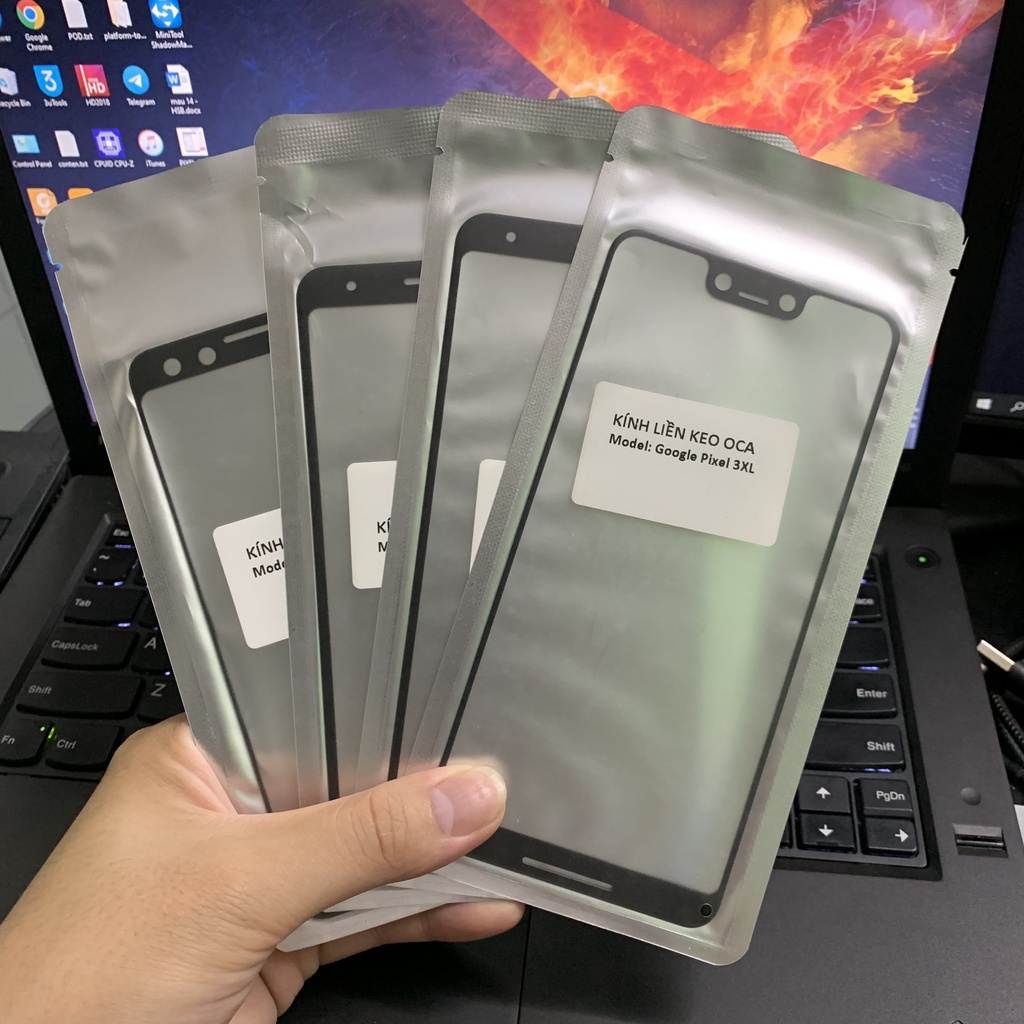 Mặt Kính Màn Hình Google Pixel 3 3XL 3A 3AXL Liền Keo OCA Dành Cho Kỹ Thuật Viên Ép Kính