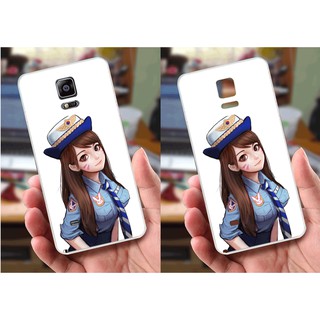 Ốp lưng Samsung Note 4 (dẻo viền trắng trong) - Hình Cô Gái Xinh