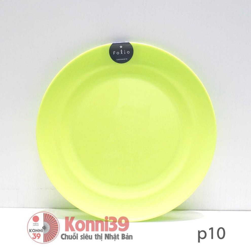 Đĩa nhựa Folio INOMATA | Đĩa bày salad, hoa quả cao cấp hình tròn Ø21cm | Hàng nội địa Nhật