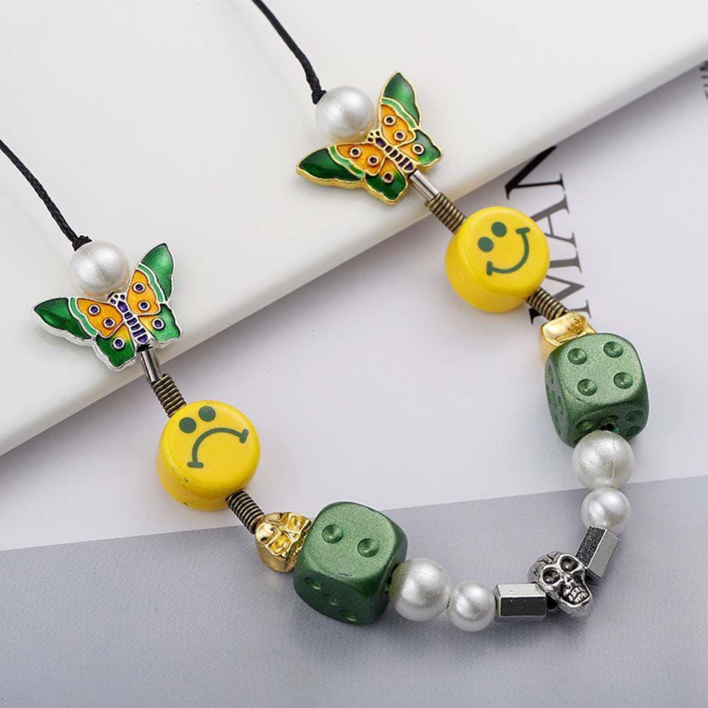 LILYES Vòng cổ Mặt Đầu Lâu Phong Cách Hàn Quốc