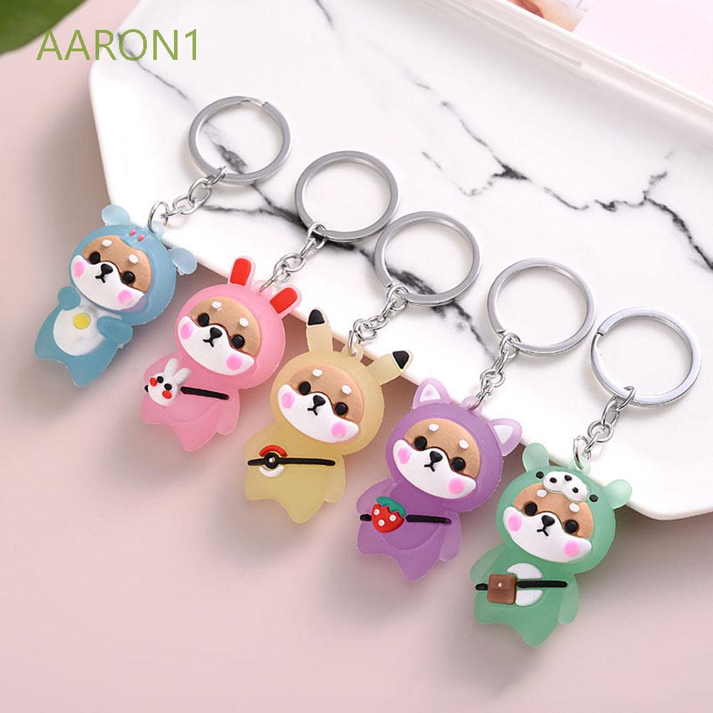 Móc khóa hình chú chó Shiba có đèn flash độc đáo nhiều màu sắc xinh xắn dễ thương