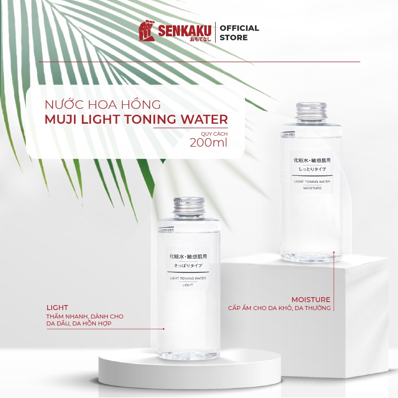 Toner Nước Hoa Hồng Muji Light Toning Water Cân Bằng Da 200ml