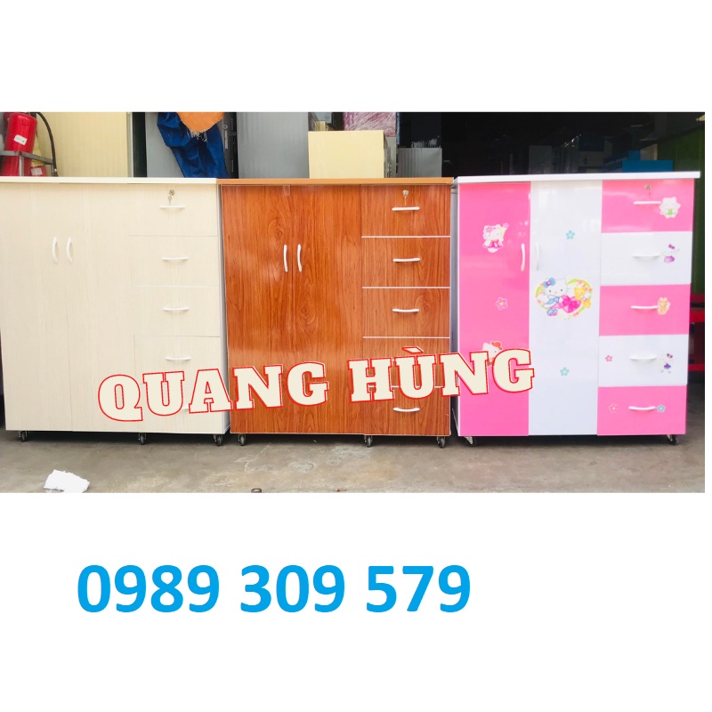 Tủ áo quần nhựa đài loan 2 cánh 5 hộc cao cấp hcm
