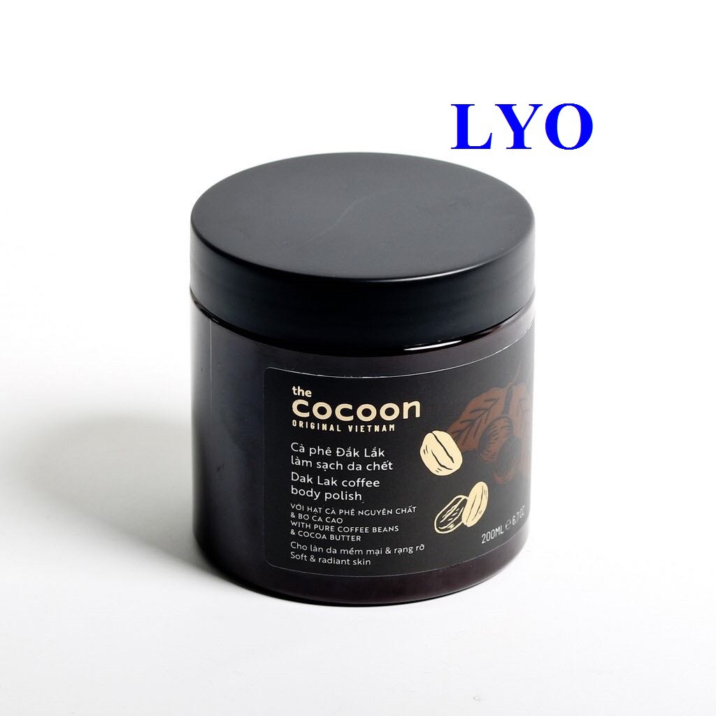 Tẩy da chết cà phê body -  toàn thân COCOON 200ml...