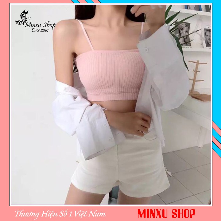 Áo Bra quây cotton siêu xinh, áo lót học sinh dây kẻ tăm (cao cấp) bra 809