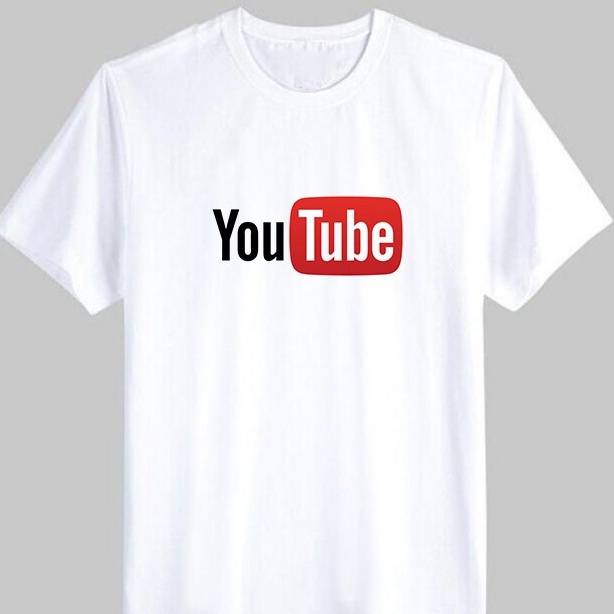 Áo thun phông in logo Youtube chất cotton mềm mịn thấm hút mồ hôi