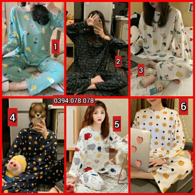 - ĐỒ BỘ DÀI TAY NHIỀU HỌA TIẾT ( Quảng Châu)