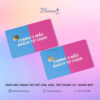 COMBO TỰ CHỌN / MIẾNG DÁN TRANG TRÍ THẺ ngân hàng, ATM, thẻ xe...KHÔNG ẢNH HƯỞNG TÍNH NĂNG THẺ, skin card-THEDREAMEE.VN