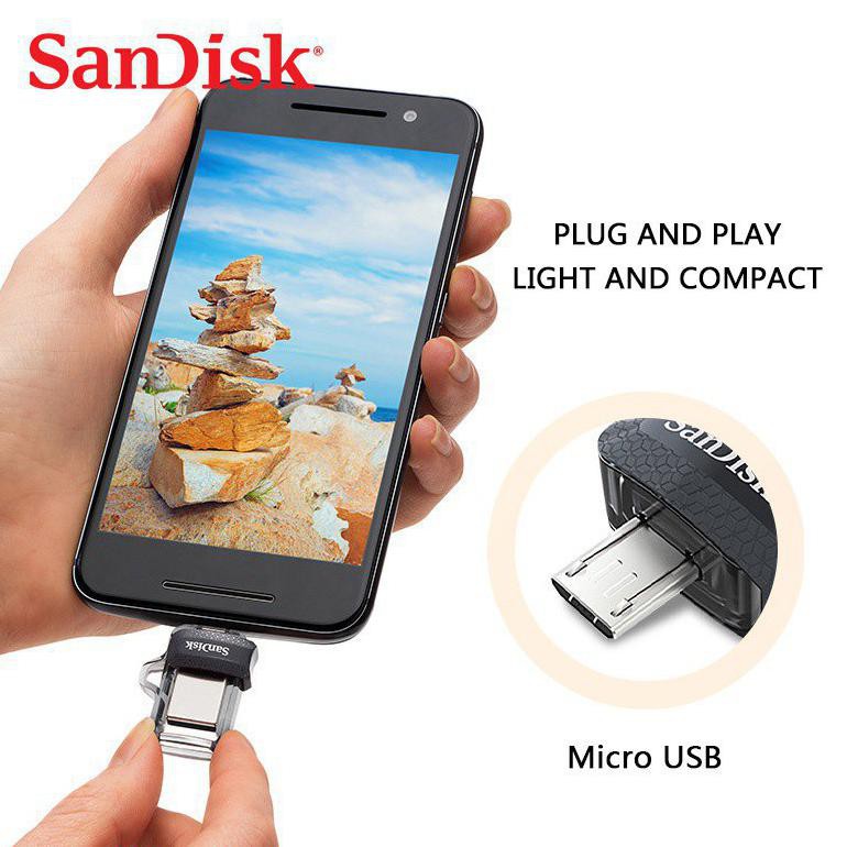 Ổ Cứng Ngoài Sandisk Ultra Dual Drive M3.0 32gb 64gb 128gb Usb 3.0 Otg